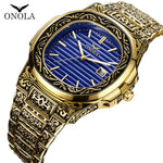 ONOLA 2019 New Golden Quartz Watch For Men